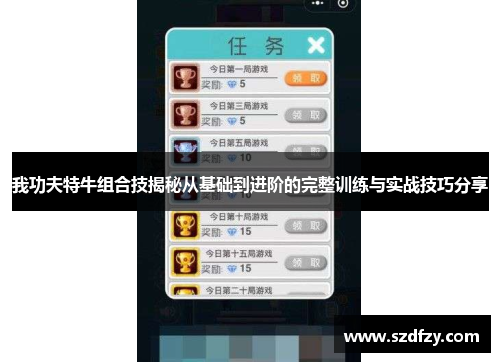 我功夫特牛组合技揭秘从基础到进阶的完整训练与实战技巧分享